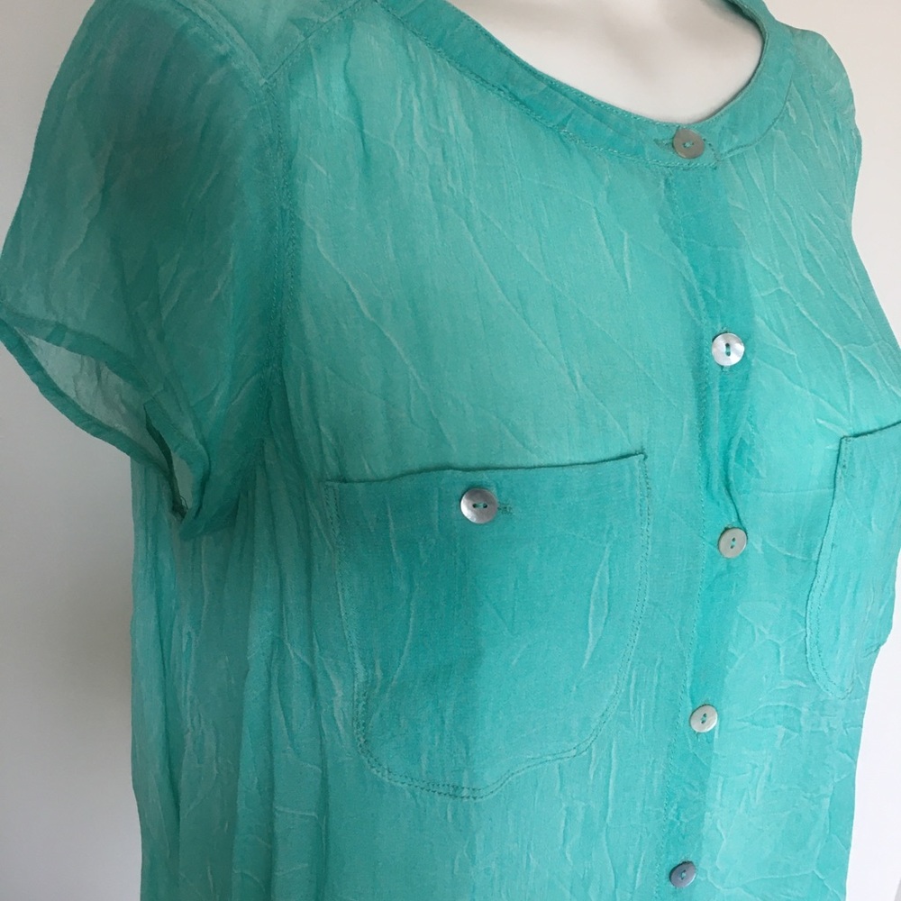 We The Free Spellbound Sheer Split Back Blouse - image 4